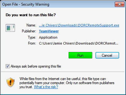 Install Remote Support RUN Command